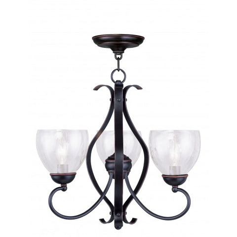 Livex Lighting Brookside 3 Light Olde Bronze Chandelier