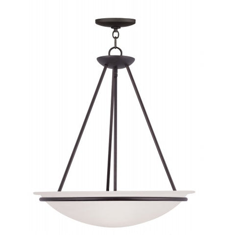 Livex Lighting Newburgh 3 Light Bronze Pendant