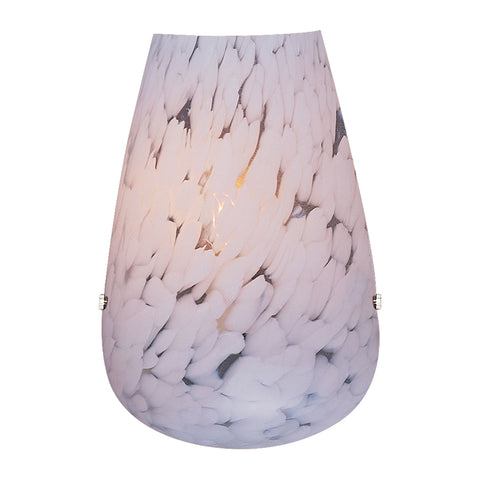 Lacrima 1 Light Wall Sconce In Snow White Glass