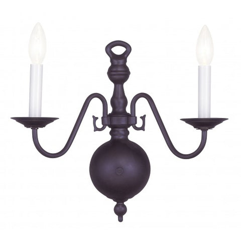 Livex Lighting Williamsburgh 2 Light Bronze Wall Sconce