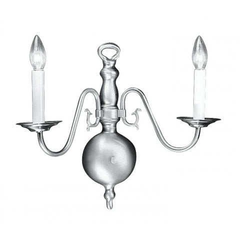 Livex Lighting Williamsburgh 2 Light Brushed Nickel Wall Sconce