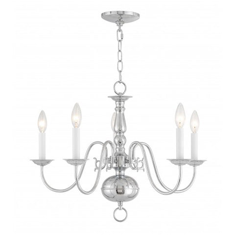Livex Lighting Williamsburgh 5 Lt CH Chandelier