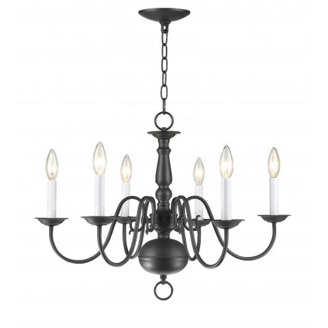 Livex Lighting Williamsburgh 6 Light Bronze Chandelier