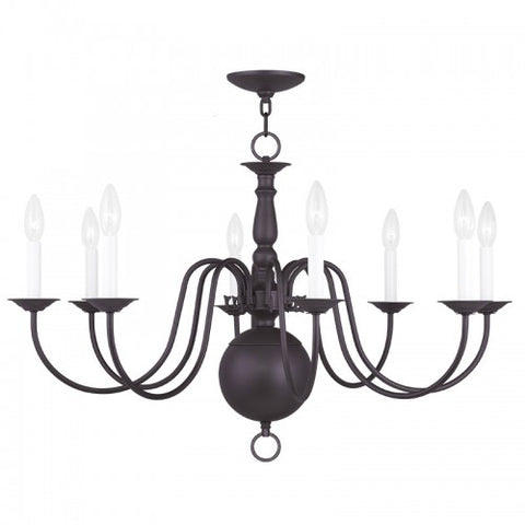 Livex Lighting Williamsburgh 8 Light Bronze Chandelier