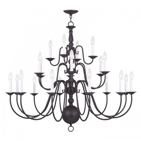 Livex Lighting Williamsburgh 22 Light Bronze Chandelier