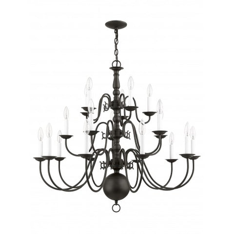 Livex Lighting Williamsburgh 20 Light Bronze Chandelier