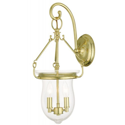 Livex Lighting Canterbury 2 Light Polished Brass Wall Sconce
