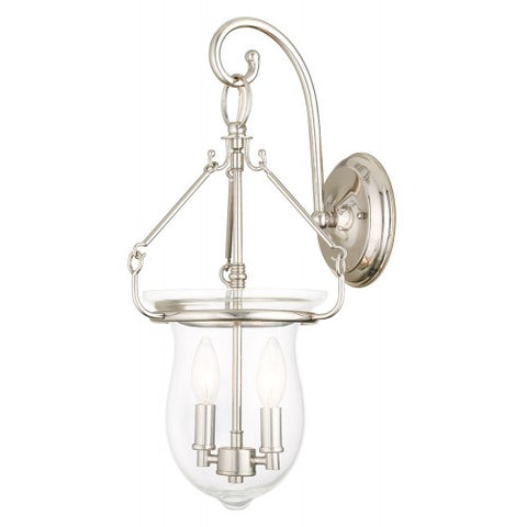 Livex Lighting Canterbury 2 Light Polished Nickel Wall Sconce