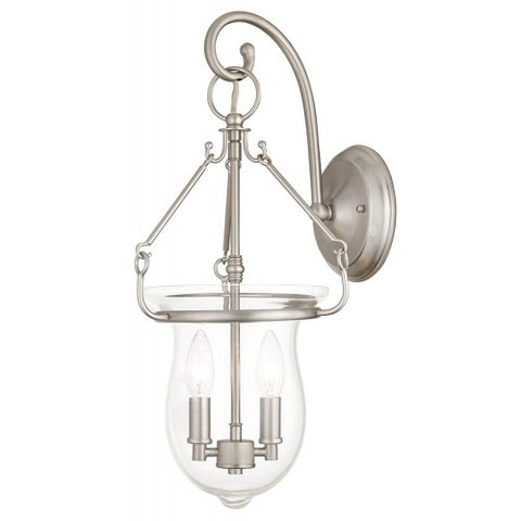 Livex Lighting Canterbury 2 Light Brushed Nickel Wall Sconce