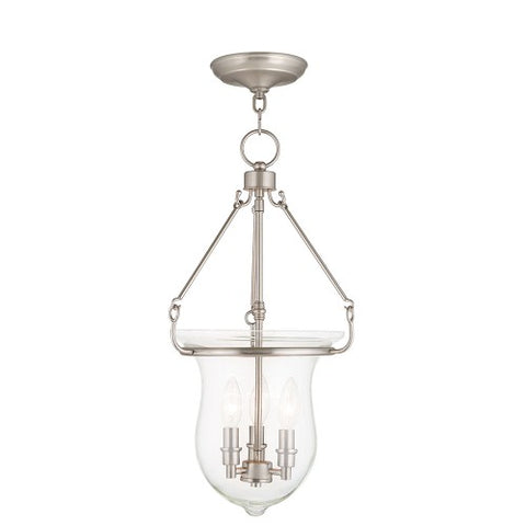 Livex Lighting Canterbury 3 Light Brushed Nickel Pendant