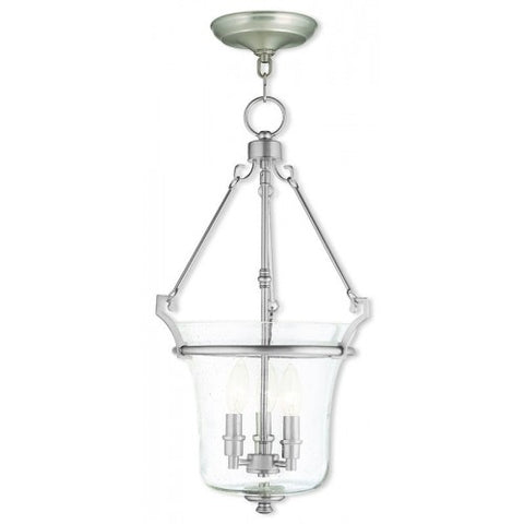 Livex Lighting Buchanan 3 Light Brushed Nickel Pendant