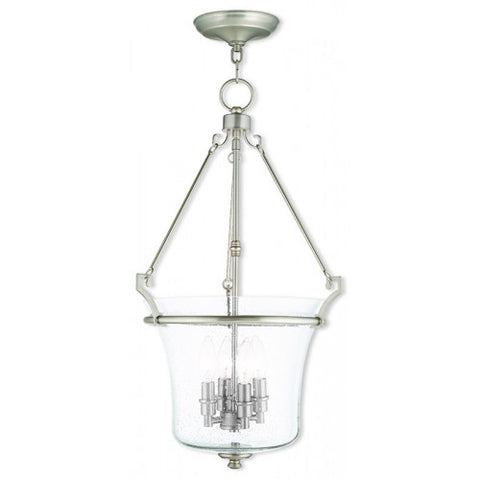 Livex Lighting Buchanan 4 Light Brushed Nickel Pendant