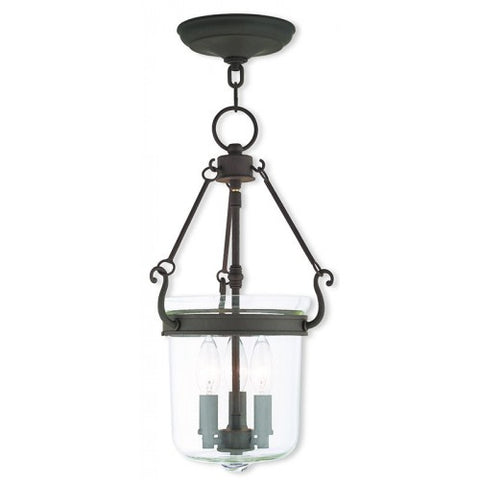 Livex Lighting Rockford 3 Light Bronze Pendant
