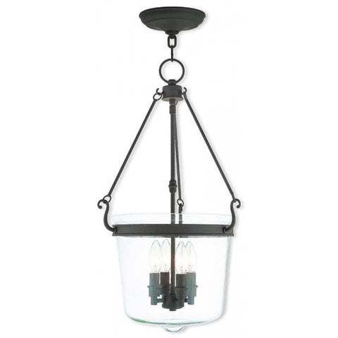Livex Lighting Rockford 4 Light Bronze Pendant