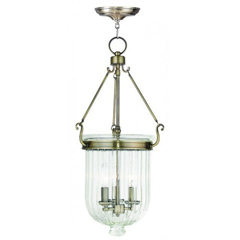Livex Lighting Coventry 3 Light Antique Brass Pendant