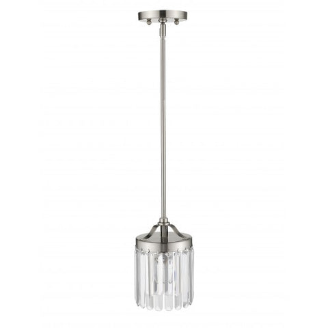 Livex Lighting Ashton 1 Light Brushed Nickel Mini Pendant