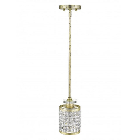 Livex Lighting Grammercy 1 Light Winter Gold Mini Pendant