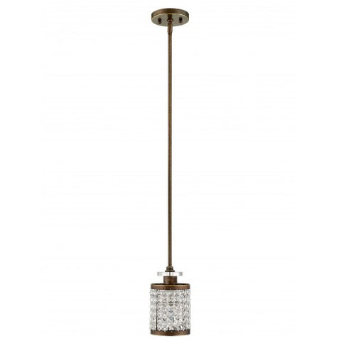 Livex Lighting Grammercy 1 Light Palacial Bronze Mini Pendant