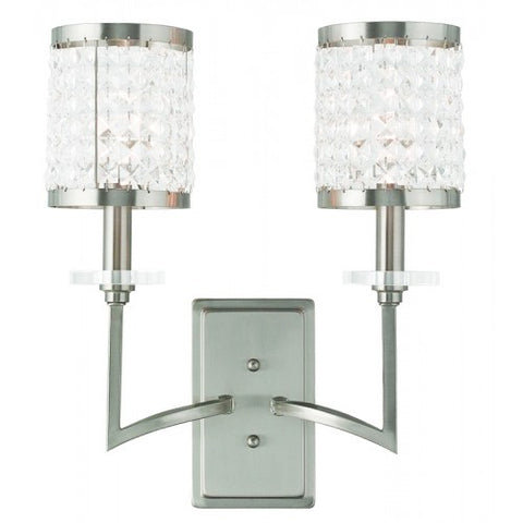 Livex Lighting Grammercy 2 Light Brushed Nickel Wall Sconce