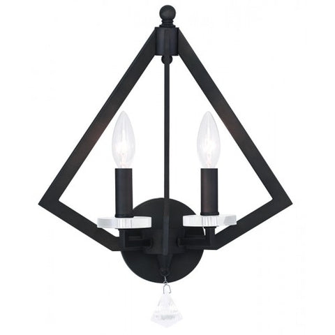 Livex Lighting Diamond 2 Light Bronze Wall Sconce