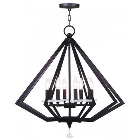 Livex Lighting Diamond 8 Light Bronze Chandelier
