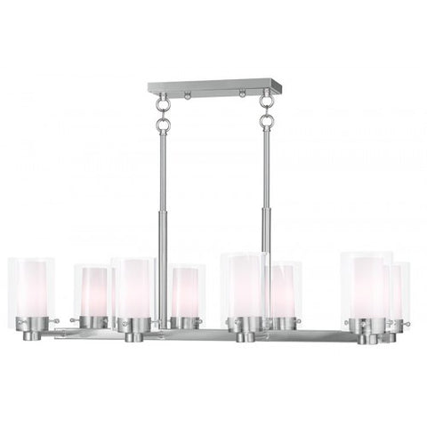 Livex Lighting Manhattan 8 Light Brushed Nickel Chandelier
