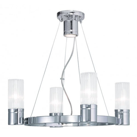 Livex Lighting Midtown  4 Light Polished Chrome Chandelier