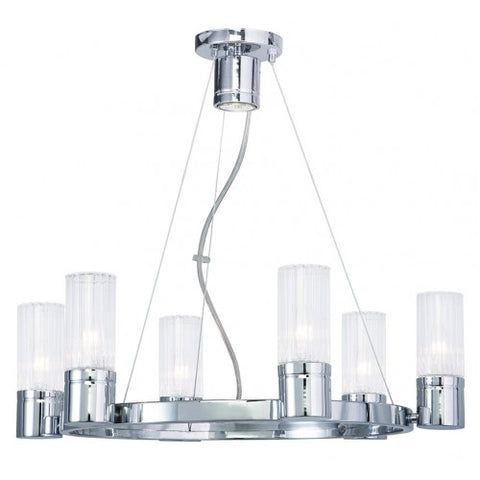 Livex Lighting Midtown  6 Light Polished Chrome Chandelier