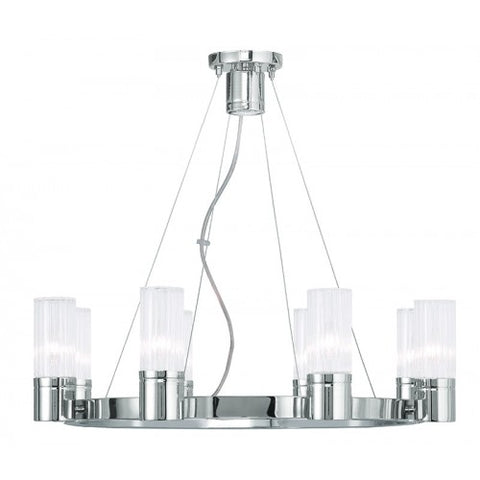 Livex Lighting Midtown  8 Light Polished Chrome Chandelier