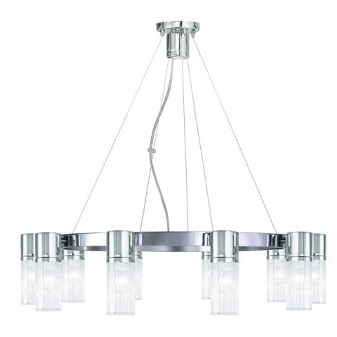 Livex Lighting Midtown  10 Light Polished Chrome Chandelier