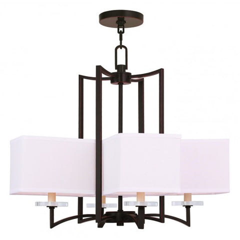 Livex Lighting Woodland Park  4 Light Olde Bronze Chandelier