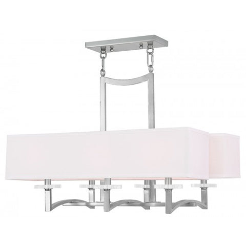 Livex Lighting Woodland Park  6 Light Brushed Nickel Chandelier