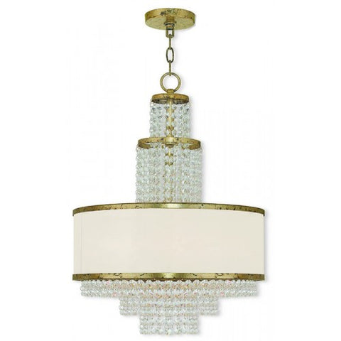 Livex Lighting Prescott 5 Light Winter Gold Chandelier