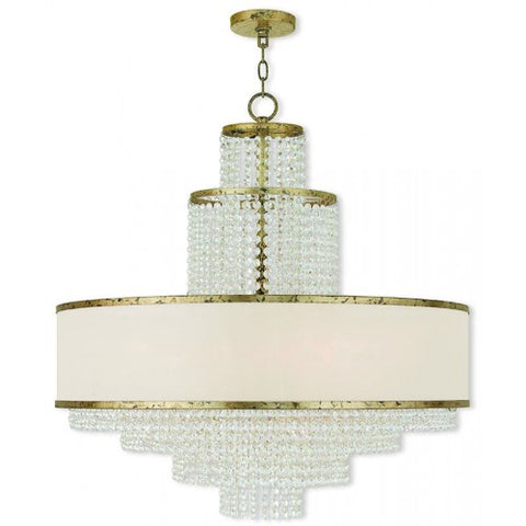 Livex Lighting Prescott 8 Light Winter Gold Chandelier