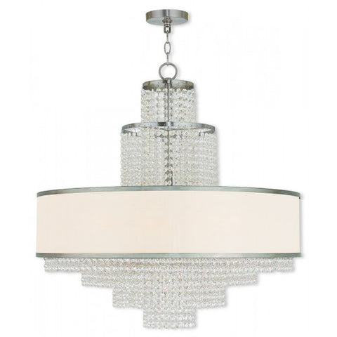 Livex Lighting Prescott 8 Light Brushed Nickel Chandelier