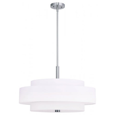 Livex Lighting Meridian  5 Light Brushed Nickel Pendant