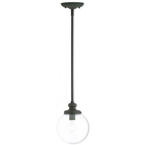 Livex Lighting Sheffield 1 Light Bronze Mini Pendant