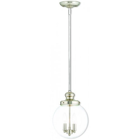 Livex Lighting Sheffield 2 Light Polished Nickel Pendant