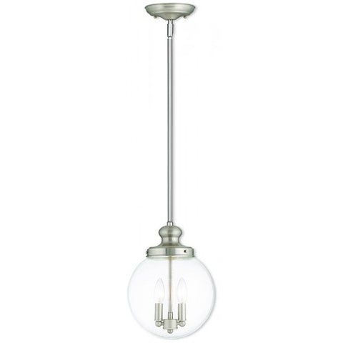 Livex Lighting Sheffield 2 Light Brushed Nickel Pendant