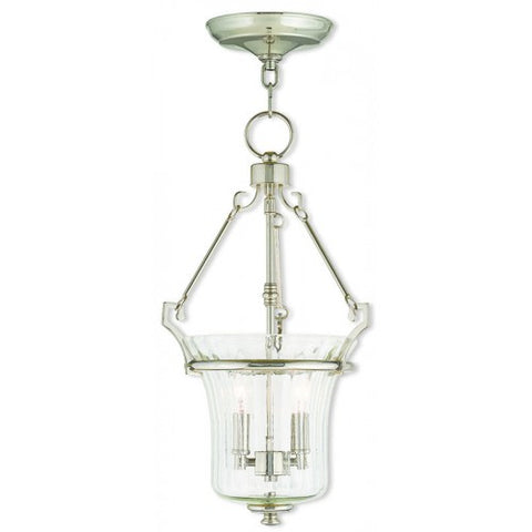 Livex Lighting Cortland 2 Light Polished Nickel Pendant