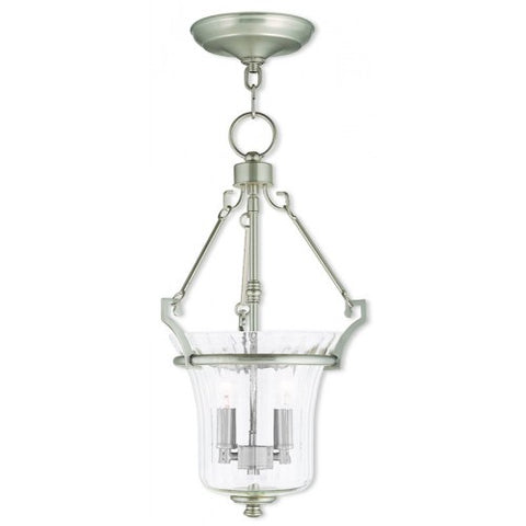 Livex Lighting Cortland 2 Light Brushed Nickel Pendant
