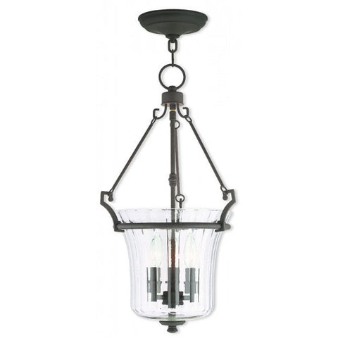 Livex Lighting Cortland 3 Light Bronze Pendant