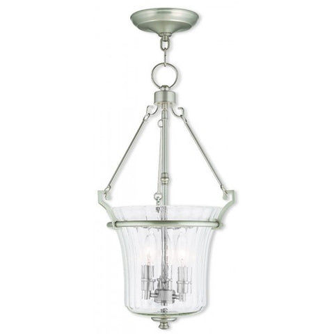 Livex Lighting Cortland 3 Light Brushed Nickel Pendant