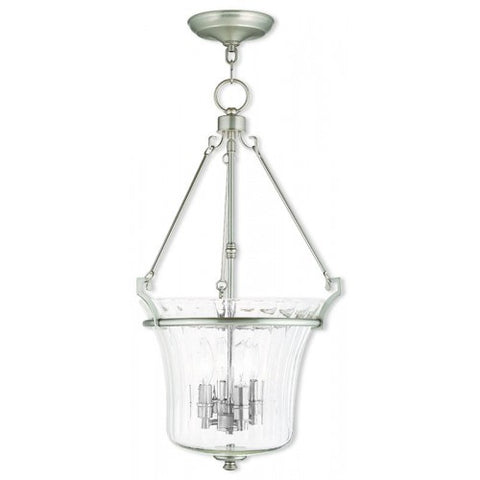 Livex Lighting Cortland 4 Light Brushed Nickel Pendant