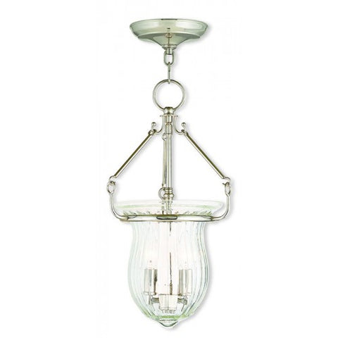 Livex Lighting Andover 2 Light Polished Nickel Pendant