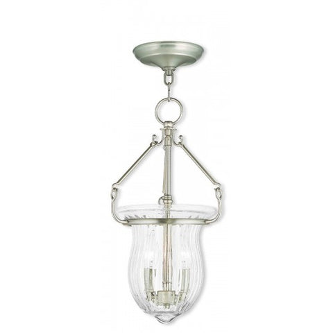 Livex Lighting Andover 2 Light Brushed Nickel Pendant