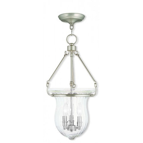 Livex Lighting Andover 3 Light Brushed Nickel Pendant