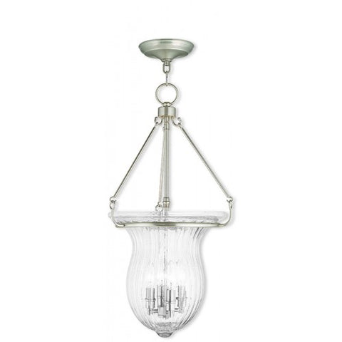 Livex Lighting Andover 4 Light Brushed Nickel Pendant