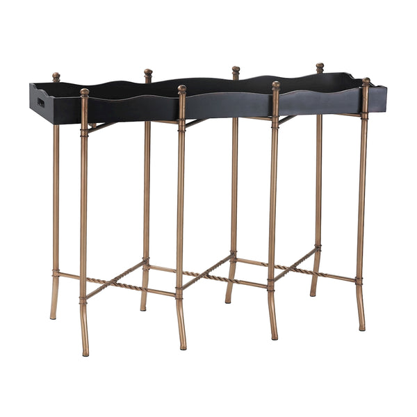 Black And Gold Tray Style Console