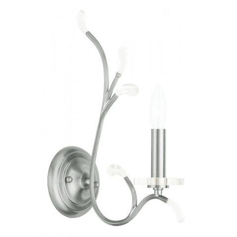 Livex Lighting Serafina 1 Light Brushed Nickel Wall Sconce